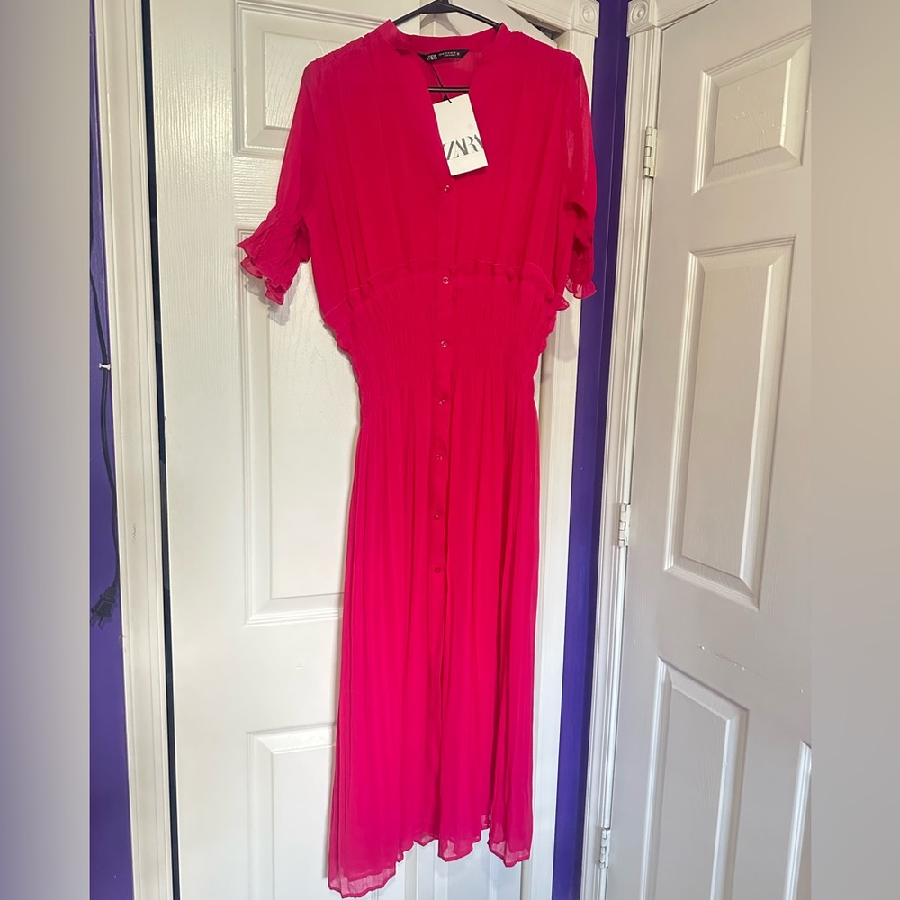 Zara Pink Midi Dress